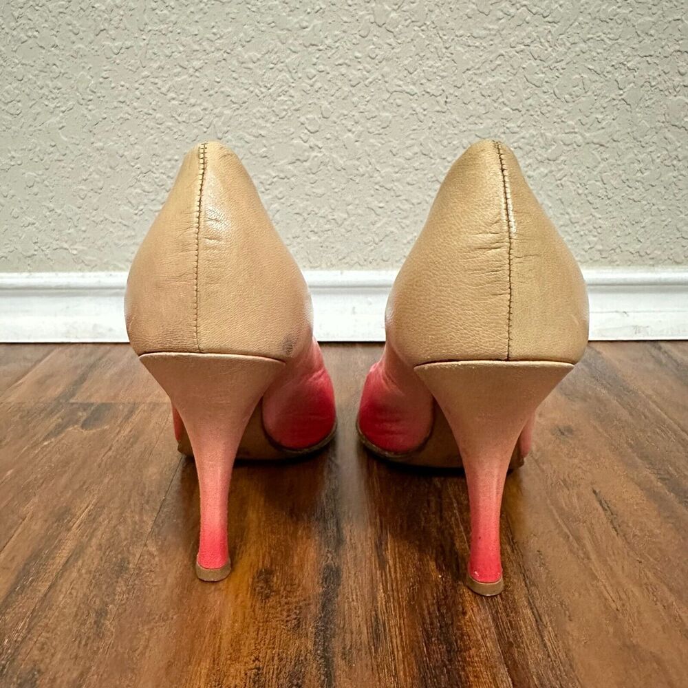 PRADA Capretto Pumps Pink Ombre Leather Pointed Heels Stiletto - Picture 8 of 13